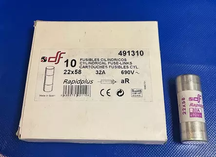 22*58 mm 32A 690Vac / 700Vdc aR Putkivaroke - Erikoisnopeat putkisulakkeet aR - 3121327-491310 - 2