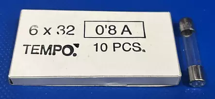 6,3*32 mm 0,8A 250V T Lasiputkisulake - Lasiputkisulakkeet 6,3x32mm nopeat (F) j - 3021384-6330080 - 2