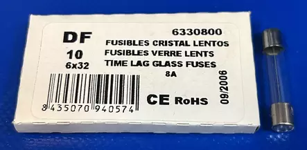6,3*32 mm 8A 250V T Lasiputkisulake - Lasiputkisulakkeet 6,3x32mm nopeat (F) j - 3021395-6330800 - 1