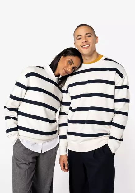 Ekologinen Raidallinen Collegepaita NS450 Native Spirit Regular fit 300g/m² - Miesten collegepaidat - NS450 - 1