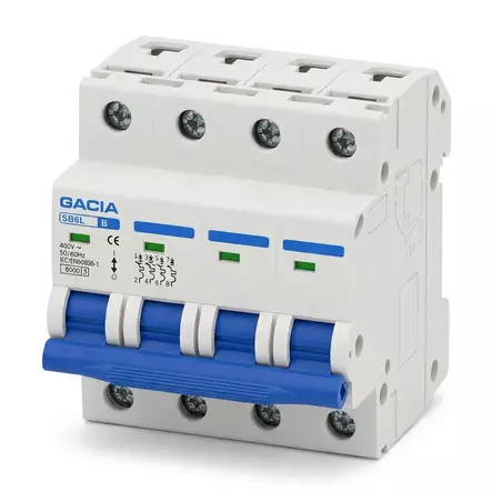 Johdonsuoja-autom. 4-nap. B-10A 6kA - Johdonsuoja-automaatit 6kA - SB6L4B10 - 1