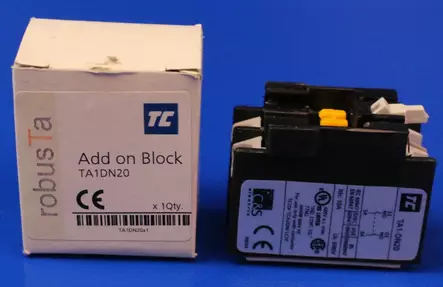 Päälle asennettava apukosketin 2 NO - Kontaktorien apukoskettimet ja pneum.aja - TA1DN20 - 1