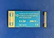 6,3*32 mm 0,02A 250V F Lasiputkisulake - Lasiputkisulakkeet 6,3x32mm nopeat (F) j - 504000 - 1