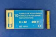 6,3*32 mm 0,1A 250V F Lasiputkisulake - Lasiputkisulakkeet 6,3x32mm nopeat (F) j - 3021350-6030010 - 1