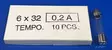 6,3*32 mm 0,20A 250V T Lasiputkisulake - Lasiputkisulakkeet 6,3x32mm nopeat (F) j - 3021378-6330020 - 2