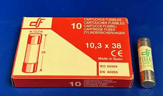 10*38 mm 0,5A 500V aM Putkivaroke - Keraamiset putkisulakkeet aM - 3121409-440000 - 1