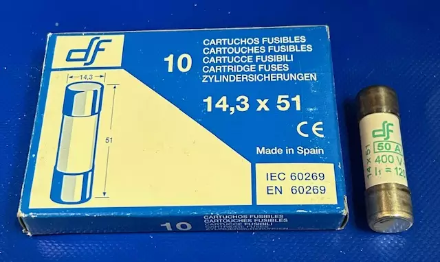 14*51 mm 50A 400V aM Putkivaroke iskurilla - Keraamiset putkisulakkeet aM - 441250 - 1