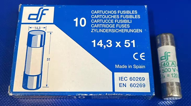 14*51 mm 40A 500V aM Putkivaroke - Keraamiset putkisulakkeet aM - 3121447-441040 - 1