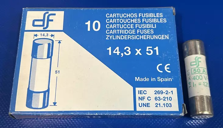 14*51 mm 50A 400V aM Putkivaroke - Keraamiset putkisulakkeet aM - 3121448-441050 - 1