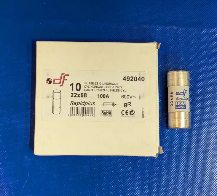 22*58 mm 100A 690V gR Putkivaroke - Erikoisnopeat putkisulakkeet gR - 3121361-492040 - 1