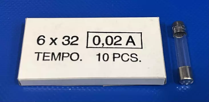 6,3*32mm 20mA 250V T Lasiputkisulake - Lasiputkisulakkeet 6,3x32mm nopeat (F) j - 534000 - 1