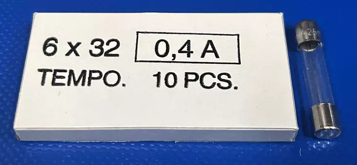 6,3*32 mm 0,4A 250V T Lasiputkisulake - Lasiputkisulakkeet 6,3x32mm nopeat (F) j - 3021381-6330040 - 2