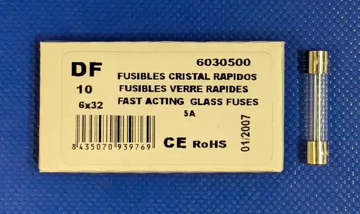 6,3*32 mm 5A 250V F Lasiputkisulake - Lasiputkisulakkeet 6,3x32mm nopeat (F) j - 3021367-6030500 - 1