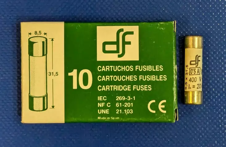 8,5*31,5 mm 0,5A 400V gl-gG Putkivaroke - Keraamiset putkisulakkeet gG - 3121374-420500 - 1