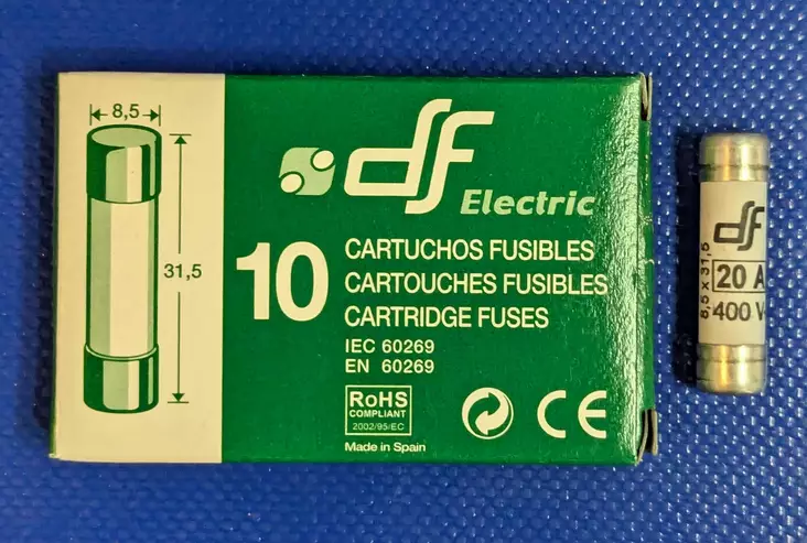 8,5*31,5 mm 20A 400V gl-gG Putkivaroke - Keraamiset putkisulakkeet gG - 3121383-420520 - 1