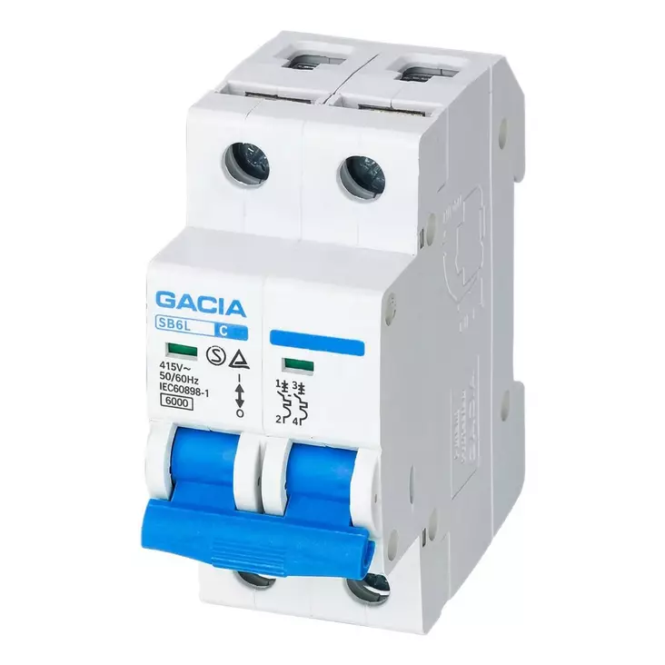 Johdonsuoja-autom. 2-nap. C-10A 6kA - Johdonsuoja-automaatit 6kA - SB6L2C10 - 1