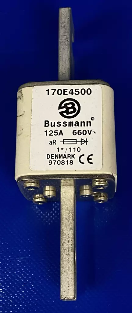 NH-1*/110mm 125A 660V Erikoisnopea kahvavaroke 110mm pulttikiinnitteisiin alustoihin DIN43653 - Erikoisnopeat NH kahvasulakkeet pulttiki - 170E4500 - 1