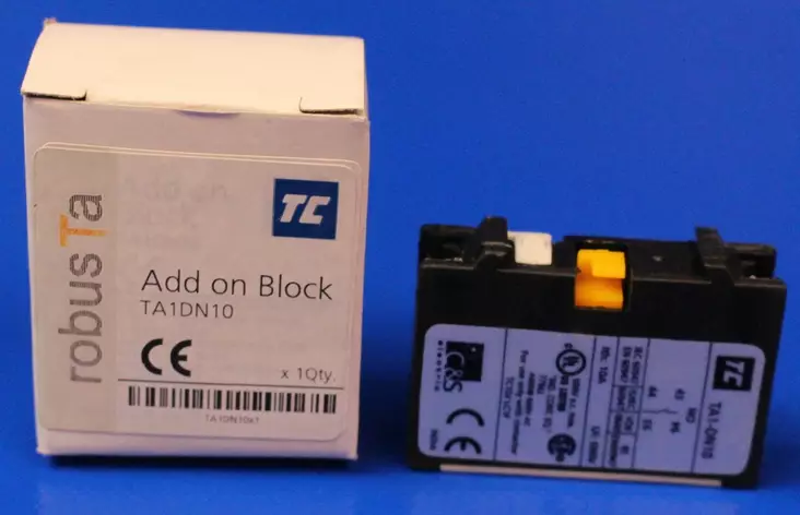 Päälle asennettava apukosketin 1NO - Kontaktorien apukoskettimet ja pneum.aja - TA1DN10 - 1