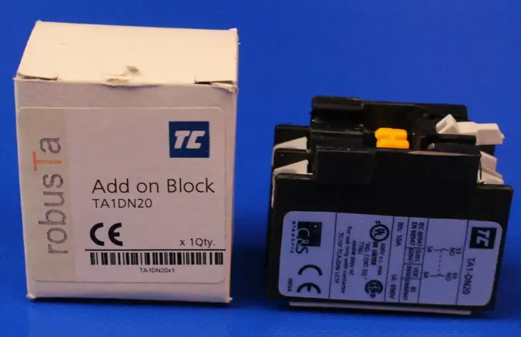 Päälle asennettava apukosketin 2 NO - Kontaktorien apukoskettimet ja pneum.aja - TA1DN20 - 1