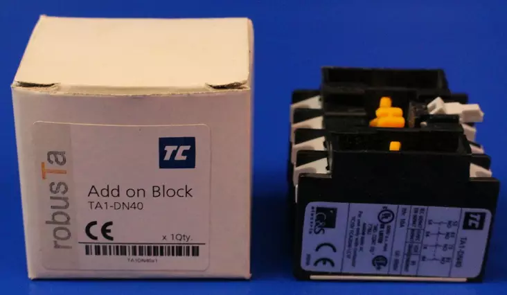 Päälle asennettava apukosketin 2 NO - Kontaktorien apukoskettimet ja pneum.aja - TA1DN40 - 1