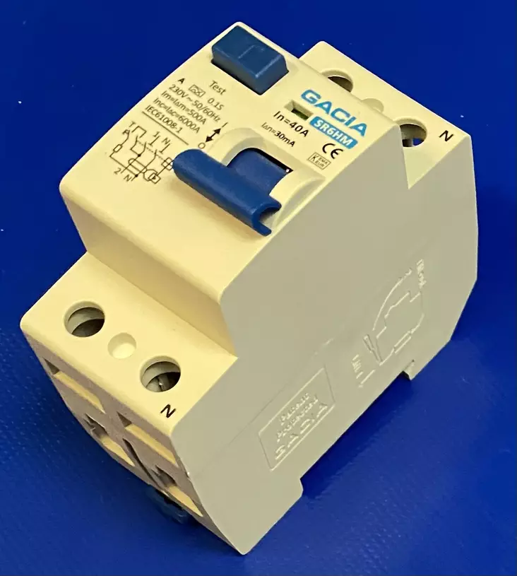 VVS Kytkin 2-nap. 40A 30mA 6kA - GACIA VVS-kytkimet - SR6HM4020 - 1