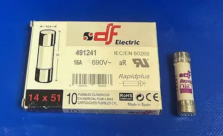 14*51mm 16A 660Vac / 700Vdc aR Putkivaroke - Erikoisnopeat putkisulakkeet aR - 3121318-491241 - 1