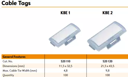 ECS-JMT-2243 Johdintenmerkkaustasku 21,5x43,5mm - Merkintä- ja pikakiinnitys nippusiteet / - ECSJMT2143-1901611 - 2