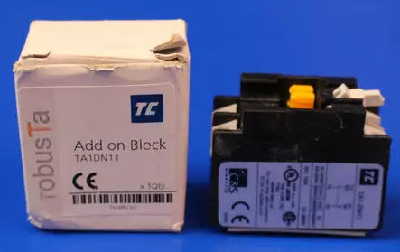 Päälle asennettava apukosketin 1NO/1NC - Kontaktorien apukoskettimet ja pneum.aja - TA1DN11 - 1