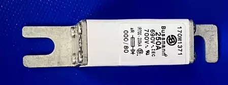 Erikoisnopeakahvavaroke NH-000 250A 690V aR 80mm pulttikiinnityksellä - Erikoisnopeat NH kahvasulakkeet pulttiki - 170M1371 - 1