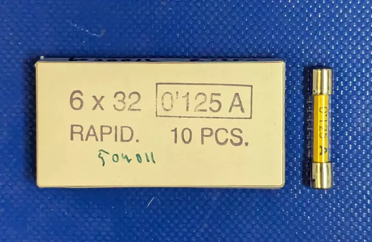 6,3*32 mm 0,125A 250V F Lasiputkisulake - Lasiputkisulakkeet 6,3x32mm nopeat (F) j - 504011 - 1