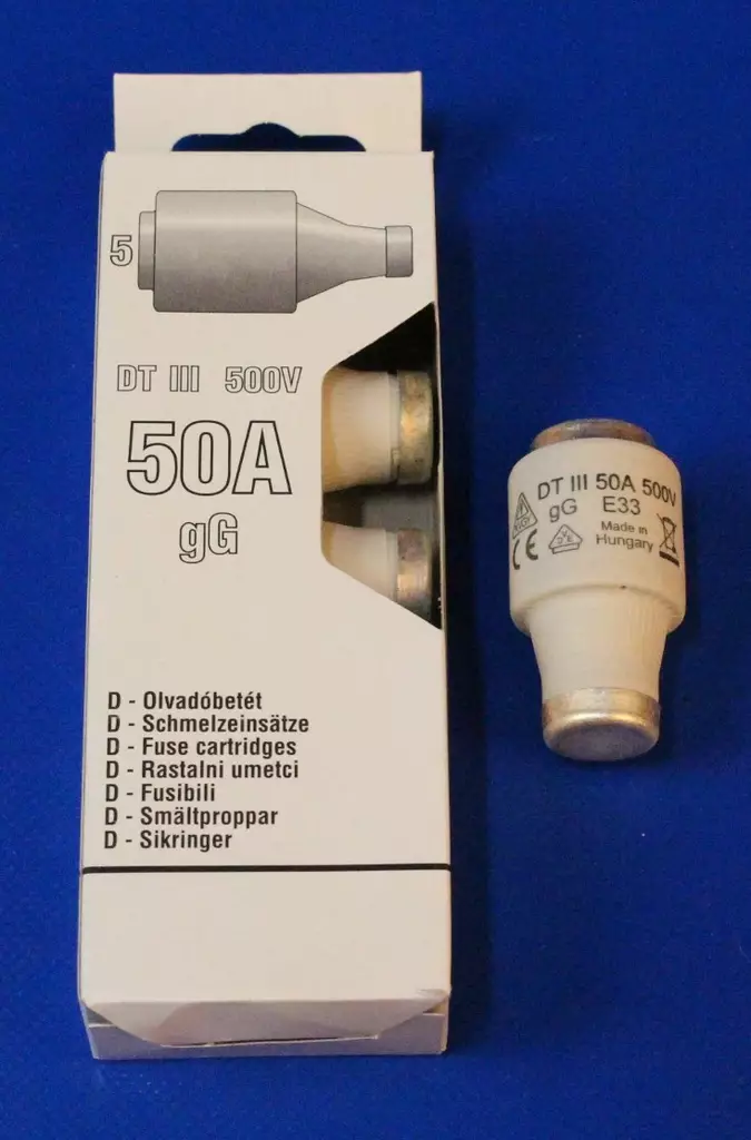 DIII E33 50A 500V hidas tulppasulake - Hitaat tulppasulakkeet DII / E27 ja DIII - 3021121 - 1