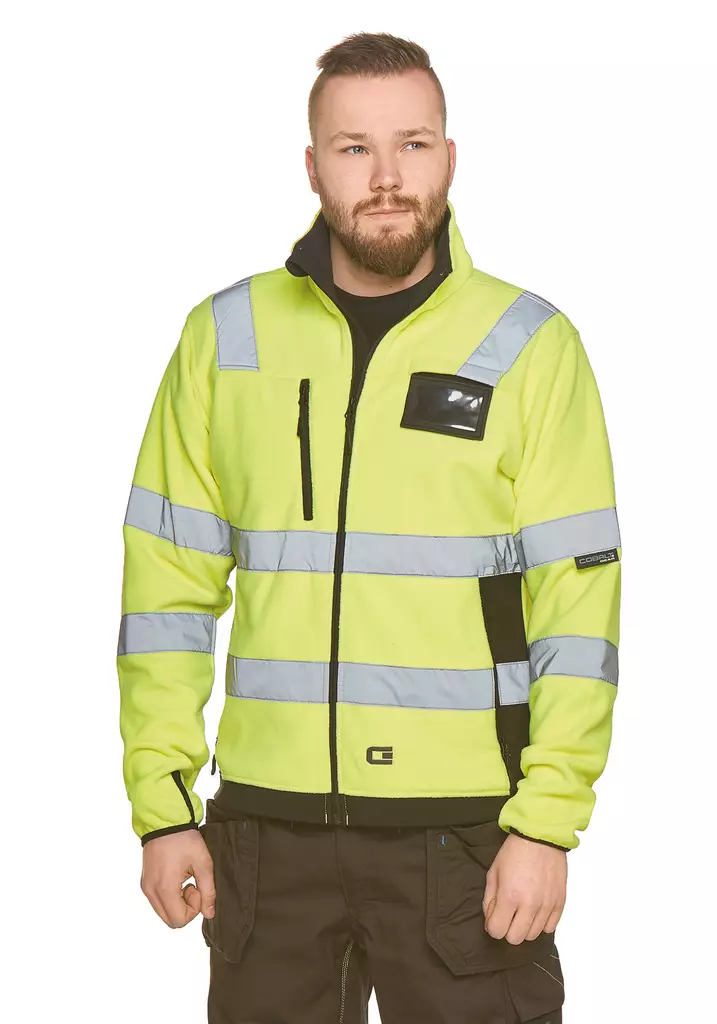 Cobalt-Gear Halifax Hi-Vis keltainen Fleecetakki - Miesten huomiotyötakit - C161 - 1