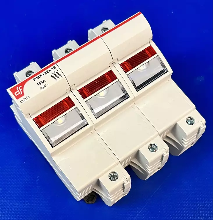 PMX22 125A/690V 3-nap. ind. Putkisulakepesä - Sulakepitimet 22x58mm sulakkeille - 485311 - 1
