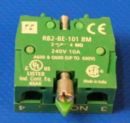 Sulkeutuva NO kosketinlohko - 22mm koskkettimet ja tarvikkeet Kansiase - RB2BE101 - 2