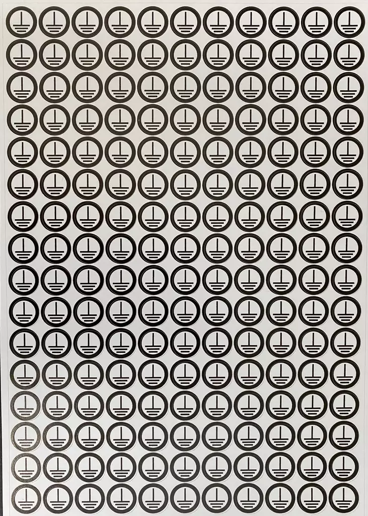 Tarra Maa pieni halk.16 mm176 kpl/ arkki - A4 4-väri Muotoonleikatut tarrat  - TARMaa1 - 1