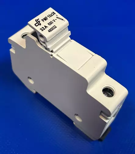 10*38 mm 1-nap PMF DIN-kisko Putkivaroke-al. - Sulakepitimet 10x38mm sulakkeille - 3121485-480032 - 1