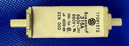 NH-000 315A 690V aR Erik.nop.kahvavaroke - Erikoisnopeat NH kahvasulakkeet veitsiki - 170M1572 - 1