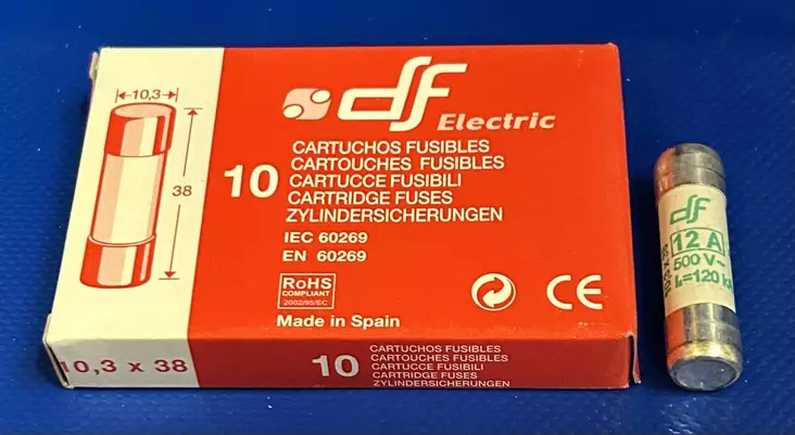 10*38 mm 12A 500V aM Putkivaroke - Keraamiset putkisulakkeet aM - 3121416-440012 - 1