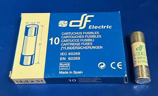 14*51 mm 2A 500V aM Putkivaroke iskurilla - Keraamiset putkisulakkeet aM - 441202 - 1