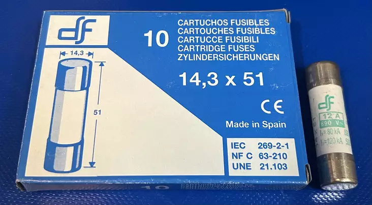 14*51 mm 12A 690V aM Putkivaroke - Keraamiset putkisulakkeet aM - 3121442-441012 - 1