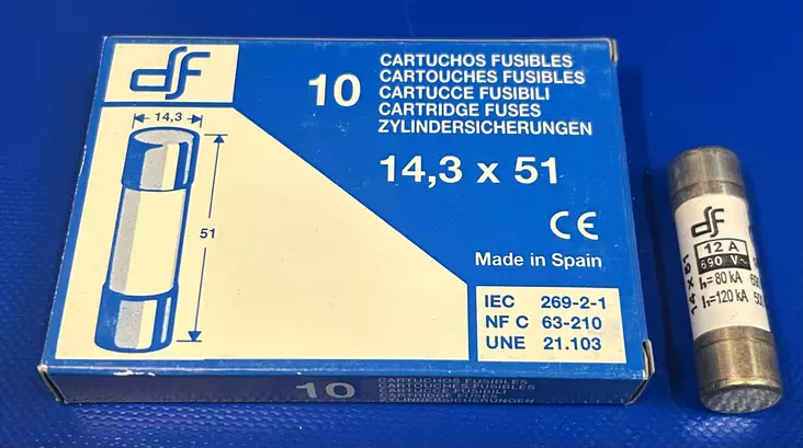 14*51 mm 12A 690V gL Putkivaroke - Keraamiset putkisulakkeet gG - 3121427-421012 - 1