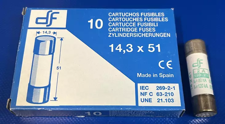 14*51 mm 2A 690V aM Putkivaroke - Keraamiset putkisulakkeet aM - 3121437-441002 - 1