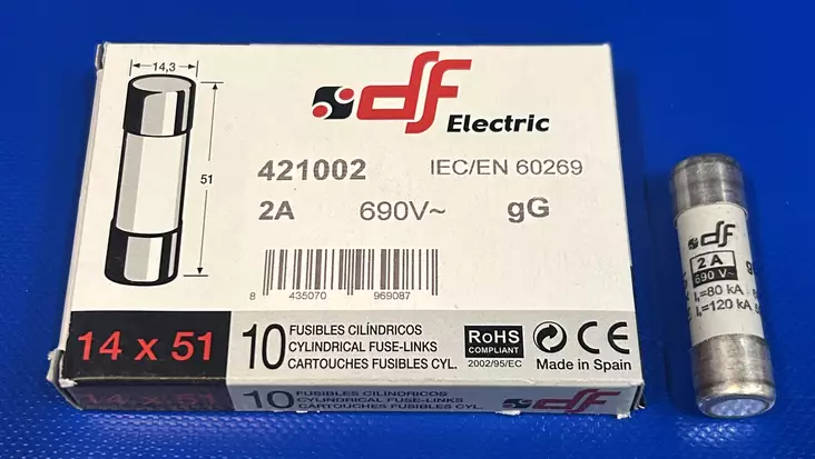 14*51 mm 2A 690V gL Putkivaroke - Keraamiset putkisulakkeet gG - 3121422-421002 - 1