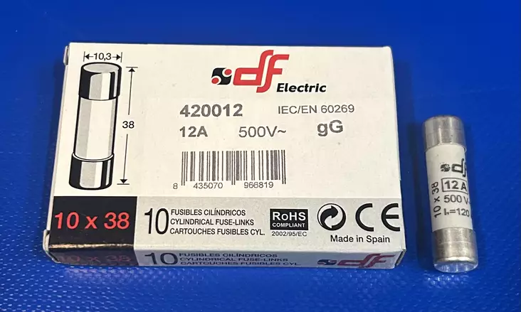 22*58 mm 12A 690V gl-gG Putkivaroke - Keraamiset putkisulakkeet gG - 3121454-422012 - 1