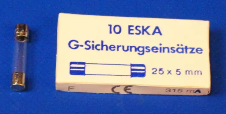 5*25 mm 315mA 250V F Lasiputkisulake - Lasiputkisulakkeet 5x25mm nopeat (F) ja  - 525612 - 1