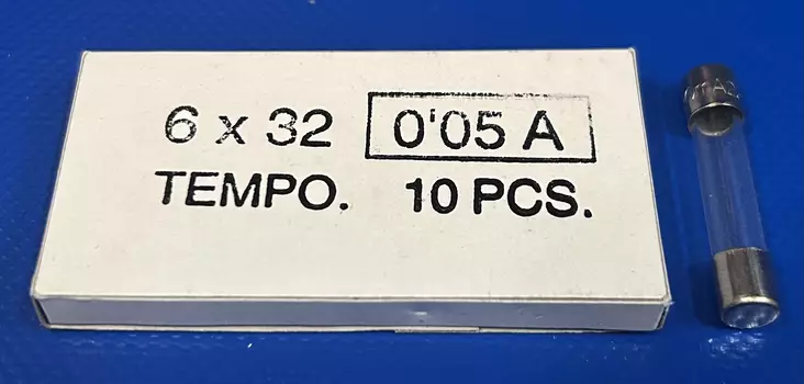 6,3*32mm 50mA 250V T Lasiputkisulake - Lasiputkisulakkeet 6,3x32mm nopeat (F) j - 534002 - 1