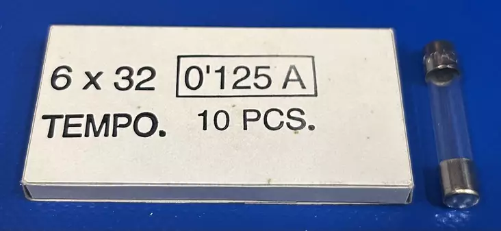 6,3*32 mm 0,125A 250V T Lasiputkisulake - Lasiputkisulakkeet 6,3x32mm nopeat (F) j - 3021376-6330012 - 1