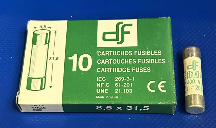 8,5*31,5 mm 12A 400V aM Putkivaroke - Keraamiset putkisulakkeet aM - 3121391-411112 - 1