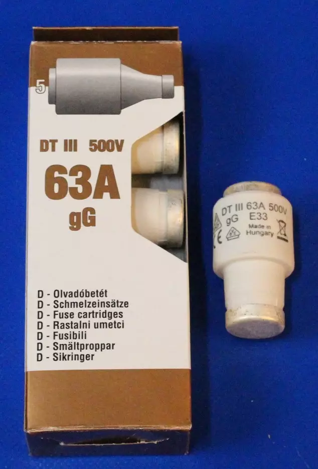 DIII E33 63A 500V hidas tulppasulake - Hitaat tulppasulakkeet DII / E27 ja DIII - 3021122 - 1