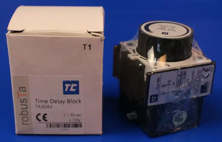 Päästöhidastettu ajastin 0,1-30s - Kontaktorien apukoskettimet ja pneum.aja - TA3DR2 - 1